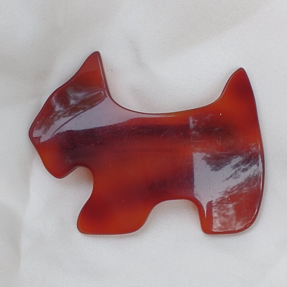 Tortoiseshell dog bar hair clip by AGATHA, Paris - vintage